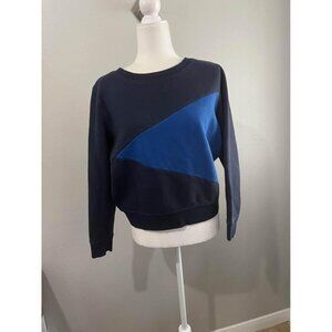 Sperry Cropped Blue Sweatshirt Women Size M